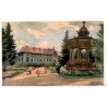 Tatranská Lomnica dľa orig. E. Kosy. Hotel Lomnica v lazeňskom parku. Les eaux Tatranská Lomnice. Hotel Lomnice. The baths Tatra