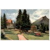 Lázne Tatranská Lomnica dľa orig. E. Kosy. Šrobarov park s hotelom Lomnica. Les eaux Tatranská Lomnice avec le parc. The baths T