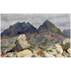Ot. Štáfl: Tatry. Štrbské pleso: Pohled na horské hřebeny z doliny "Za handel" (cestou na "Kriváň").