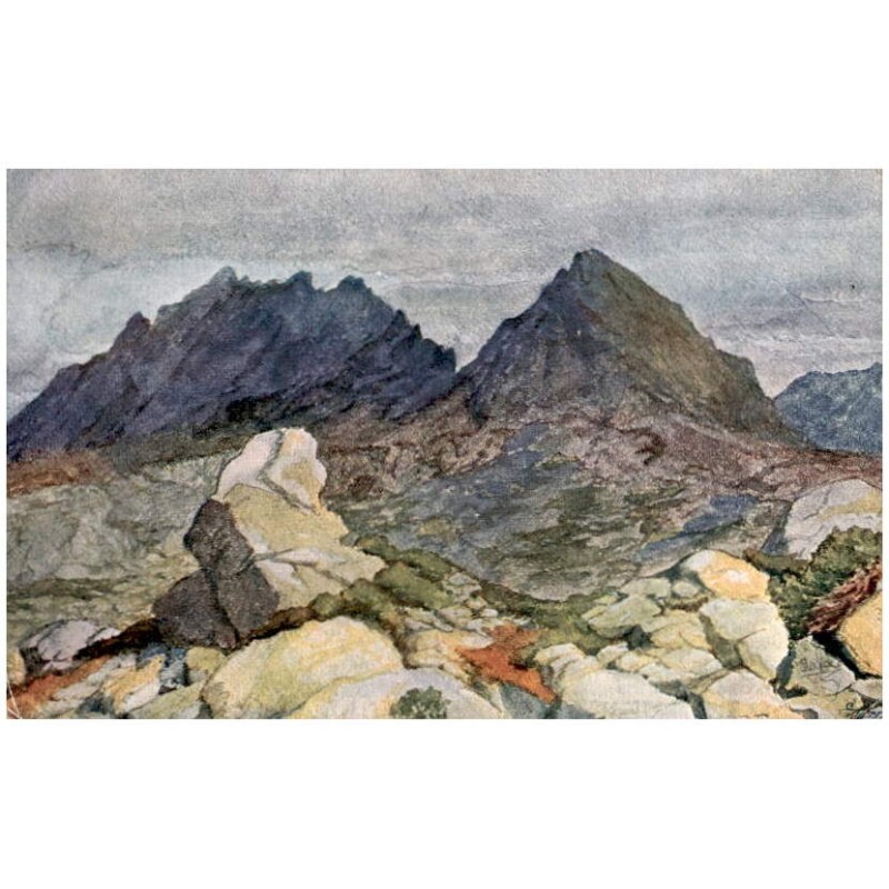 Ot. Štáfl: Tatry. Štrbské pleso: Pohled na horské hřebeny z doliny "Za handel" (cestou na "Kriváň").