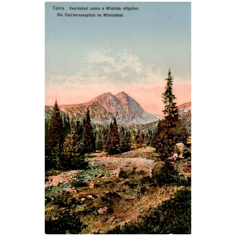 Tátra. Csorbatavi csúcs a Mlinicza völgyben. Die Csorbaseespitze im Mlinicathal.