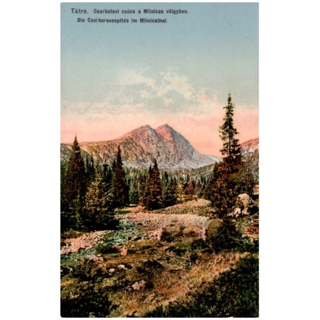 Tátra. Csorbatavi csúcs a Mlinicza völgyben. Die Csorbaseespitze im Mlinicathal.