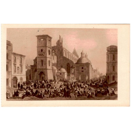 Kościół O. O. Dominikanów w Krakowie. Widok po pożarze w r. 1850.