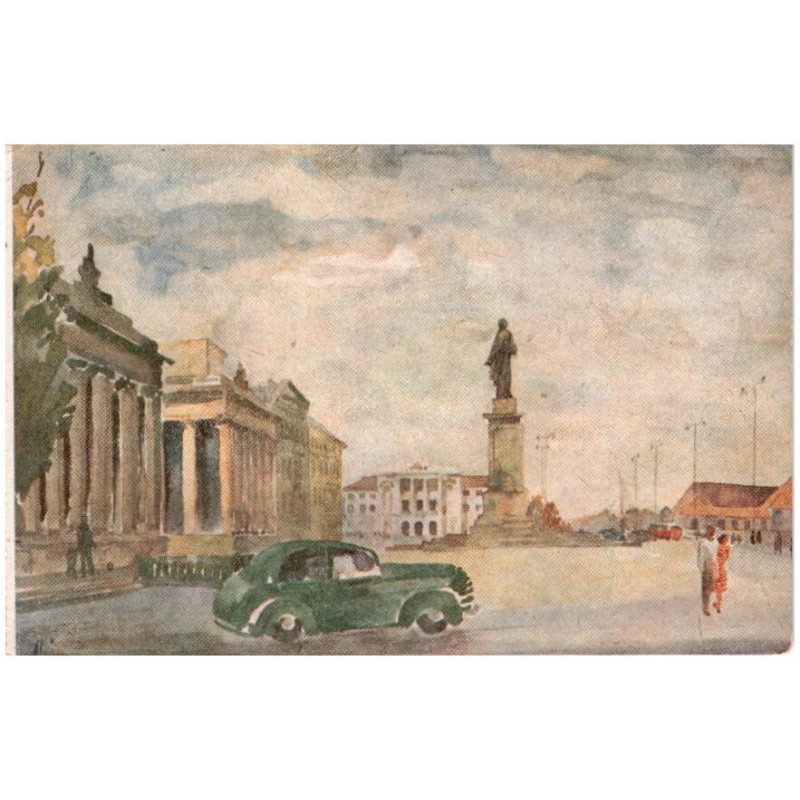 Warszawa - Plac Dzierżyńskiego. mal. R. Mann