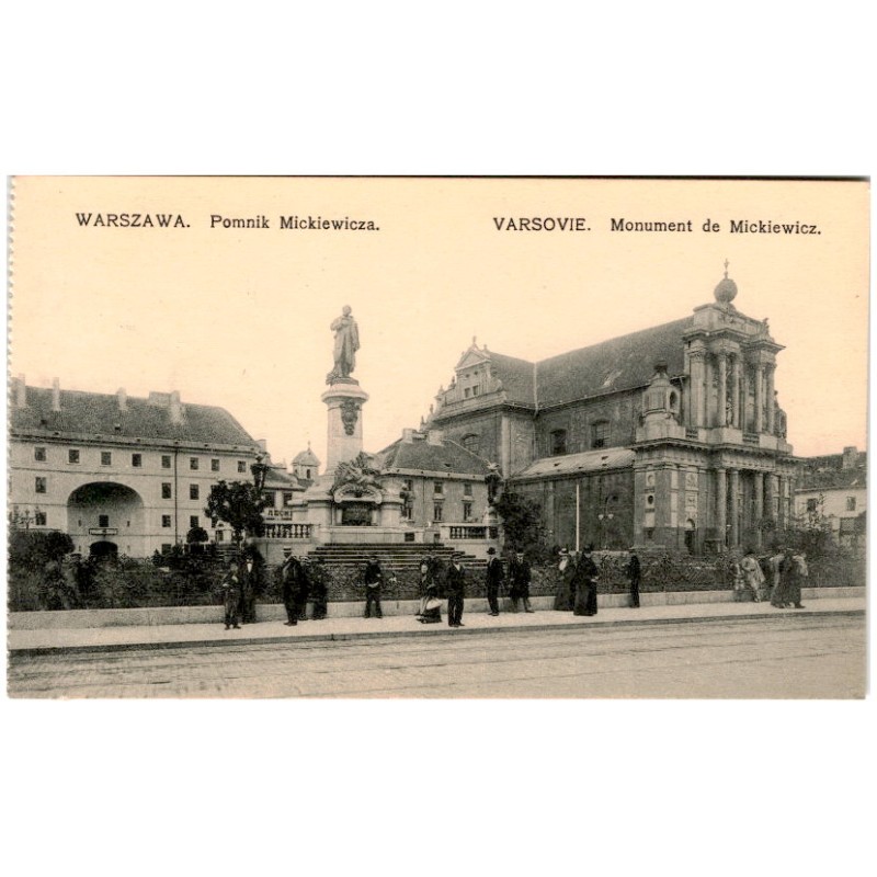 Warszawa. Pomnik Mickiewicza. Varsovie. Monument de Mickiewicz. Nr 28