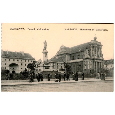 Warszawa. Pomnik Mickiewicza. Varsovie. Monument de Mickiewicz. Nr 28