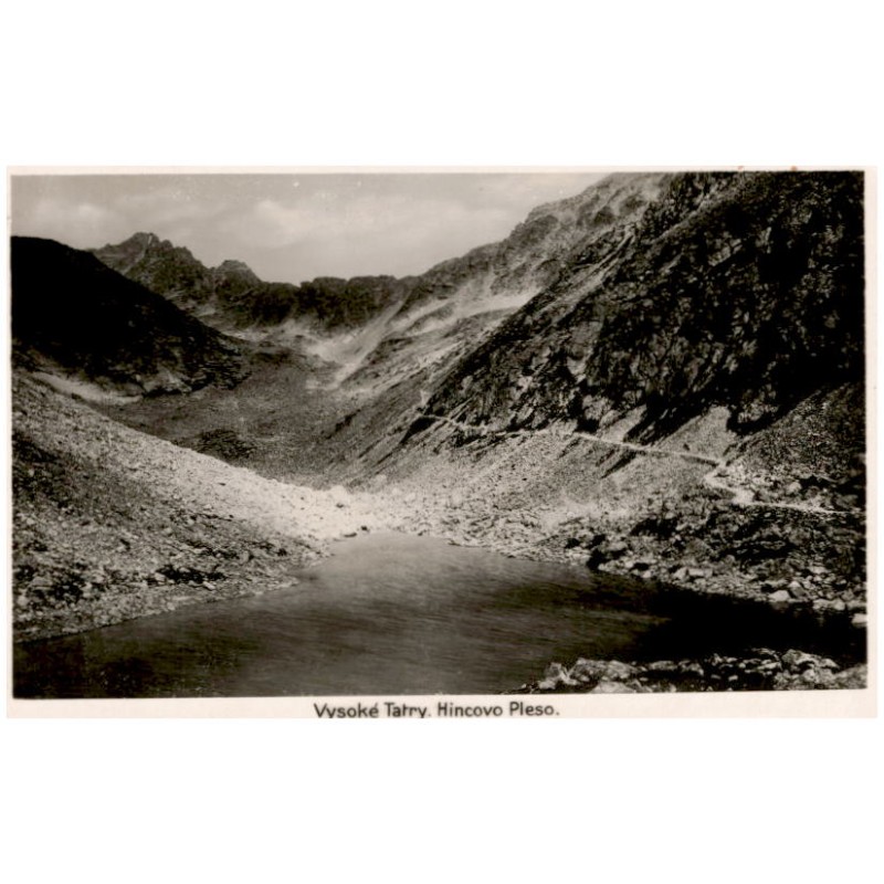 Vysoké Tatry. Hincovo Pleso. / Rewers: Hohe Tatra. Langer See und Polnischer Kamm. Magas Tátra. Kosszutó és Langyel nyereg.