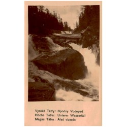 Vysoké Tatry: Spodny Vodopad. Hoche Tatra: Unterer Wasserfall. Magas Tátra: Alsó vizesés