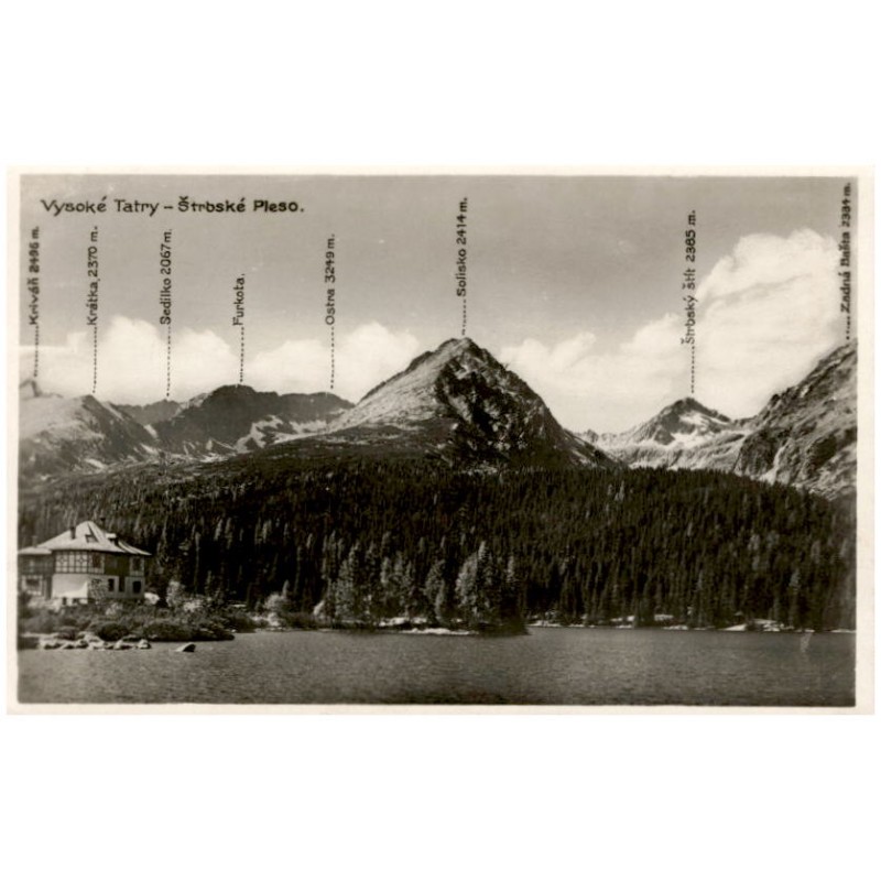 Vysoké Tatry - Štrbské Pleso. / Rewers: Vysoké Tatry - Hohe Tatra. Štrbské Pleso - Csorber See.
