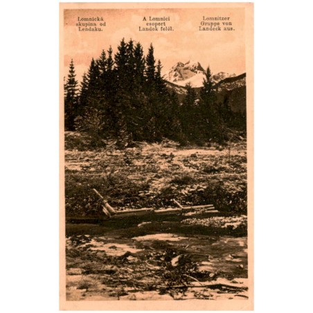 Lomnicka skupina od Lendaku. A Lomnici csoport Landok felől. Lomnitzer Gruppe von Landeck aus. 1910
