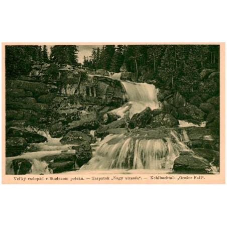 Veľký vodopád v Studenom potoku. - Tarpatak "Nagy vizesés". - Kohlbachtal: "Großer Fall". 1909