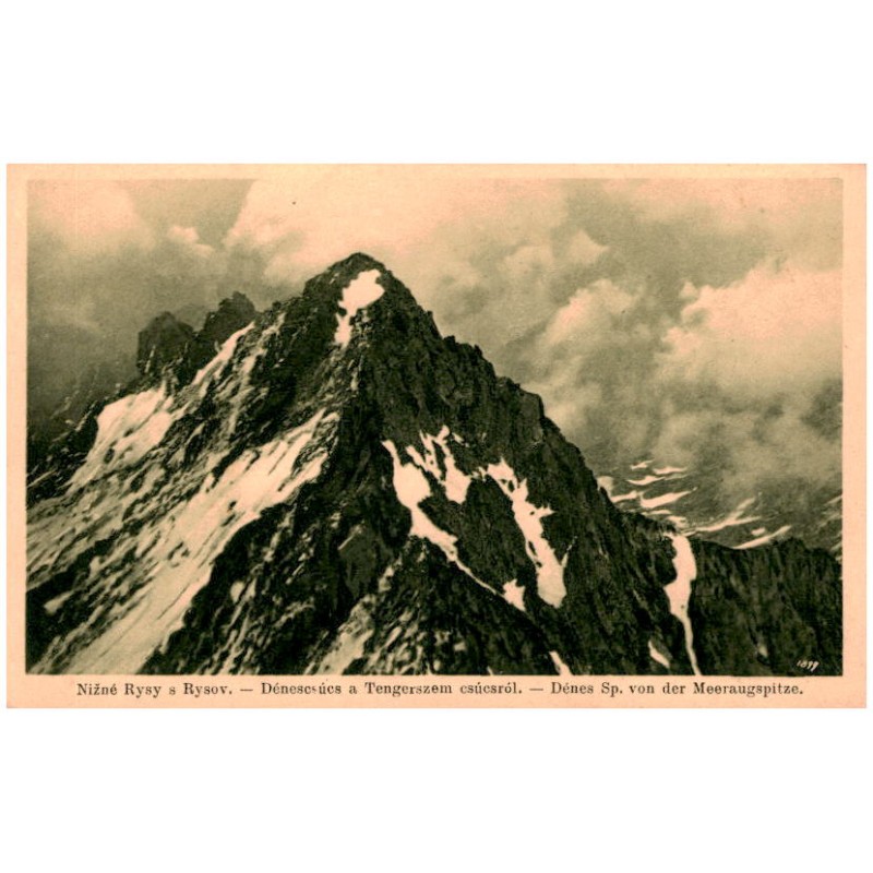 Nižné Rysy s Rysov. - Dénecsúcs a Tengerszem csúcsról. - Dénes Sp. von der Meeraugspitze. 1899