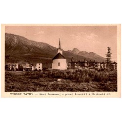 Vysoké Tatry - Nový Smokovec, v pozadí Lomnický a Slavkovský štít.