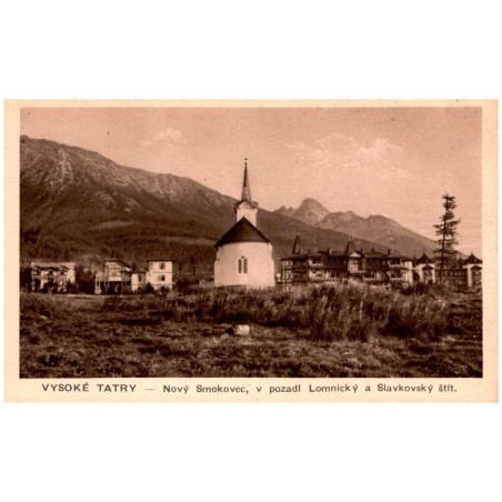 Vysoké Tatry - Nový Smokovec, v pozadí Lomnický a Slavkovský štít.