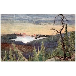 Ot. Štáfl: Tatry. Štrbské Pleso: Pohled na "Štrbské jezero" a "Hotel Štrba" z "Patrie".