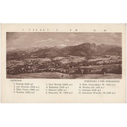 Zakopane. Panorama z pod Gubałówki. 1. Kosista (2193 m) [...]