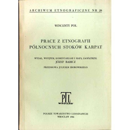 Prace z etnografii północnych stoków Karpat