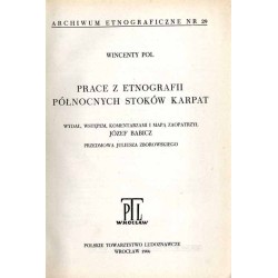 Prace z etnografii północnych stoków Karpat