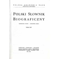 Polski słownik biograficzny. T. 14: Kopernicki Izydor - Kozłowska Maria