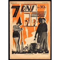 7 Dni. Tygodniowe pismo ilustrowane. R. 2 (1930). Nr 38 (87) (21 września 1930) / okładka z fotomontażem "W małym, cichym domku.