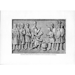"Herzog Boleslav (Chrobry) von Polen läßt den heidnischen Preußen Leichnam des heiligen Adalbert mit Gold auswiegen."