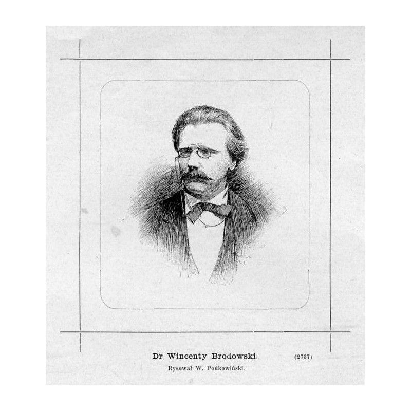 "Dr Wincenty Brodowski. Rysował W. Podkowiński. (2737)"