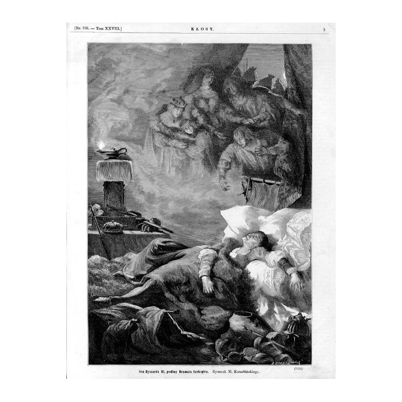 "Sen Ryszarda III, podług Dramatu Szekspira. Rysunek M. Kotarbińskiego. (5186)"