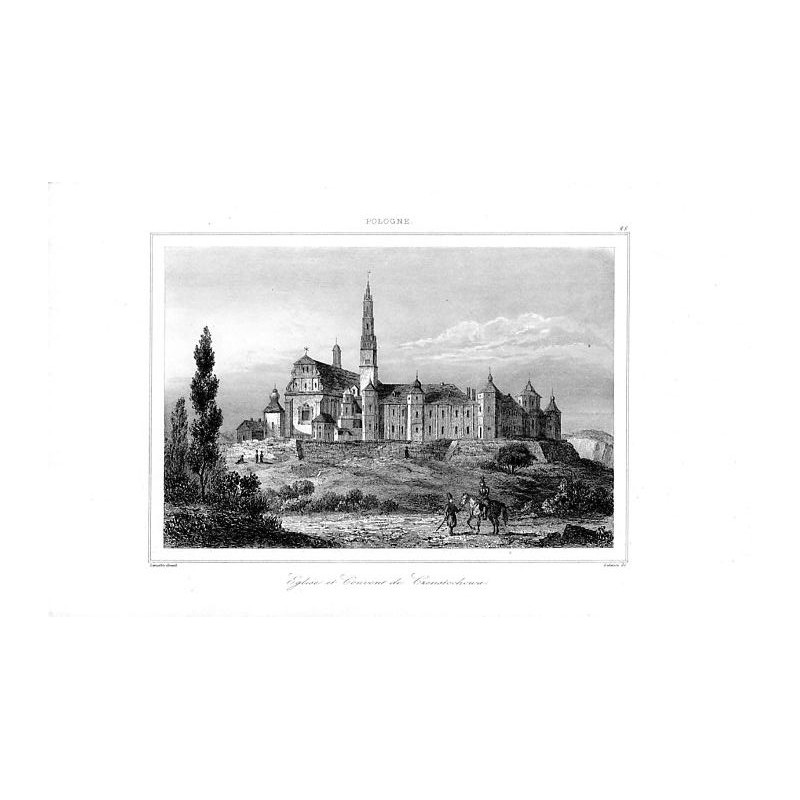 Częstochowa. Jasna Góra / "POLOGNE. 28 Eglise et Couvent de Czenstochowa."