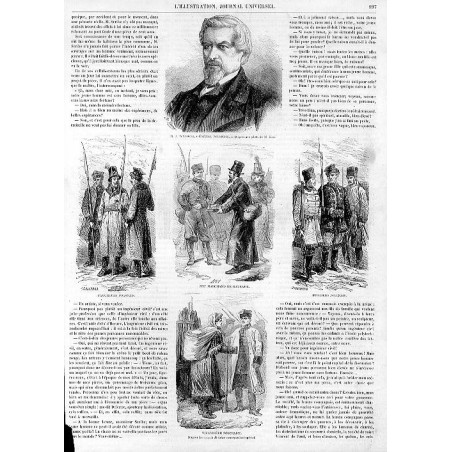 [1] M J. Wysocki, général polonais. - d'aprés une phot. De M. Ken [2] Faucheurs polonais [3] Juif marchand de gateaux [4] Fus