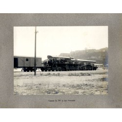 "Cannone da 381 su carro ferroviario" / armata kolejowa kalibru 381 mm (na podwoziu 16-osiowym) w położeniu marszowym włoskiej f