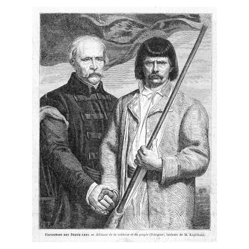 Sojusz szlachty z ludem / "- Alliance de la noblesse et du peuple (Pologne), tableau de M. Kaplinski."