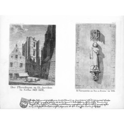 [1] "Der Pfarrthurm zu St. Jacobus in Neisse 1477-1512." [2] "St. Vincenzstatue am Dom zu Breslau von 1470."