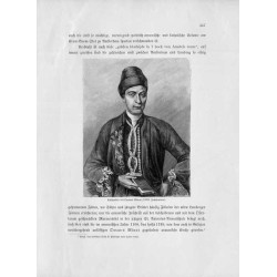 "Costümbild des Owanes Minas Kostümbild (XVIII w. Jahrhundert)." / "Costümbild des Owanes Minas, Gründer der katholisch-armenisc