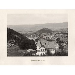 "49. Krummhübel vom Pfaffenberg" "50. Krummhübel, Blick in's Thal"