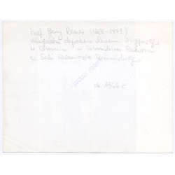"Prof. Jerzy Remer (1888-1979) długoletni dyrektor Muzeum Okręgowego w Toruniu w Toruńskim Ratuszu w Sali Rzemiosła Toruńskiego