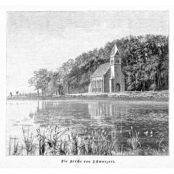 [1] "Die Kirche von Schwarzort." [2] "Ansicht der "Kolonie" von Schwarzort."