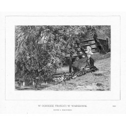 W ogrodzie Frascati w Warszawie. Rysunek S. Masłowskiego. 8033 / "W OGRODZIE FRASCATI W WARSZAWIE. RYSUNEK S. MASŁOWSKIEGO. 8033