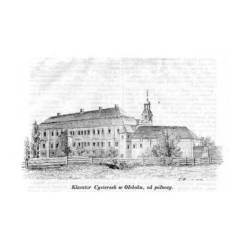 [1] "Klasztór Cystersek w Ołoboku, od północy." [2] "Klasztór Cystersek w Ołoboku, od południa"