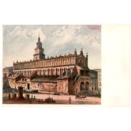 A. Gryglewski pinx. Stare Sukiennice. Le marchéaux draps de Cracovie avant sa restauration. Krakauer Tuchlauben im Jahre 1858.