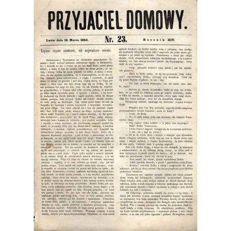 Przyjaciel Domowy. R.14 (1864). Nr 23 (18 marca 1864)