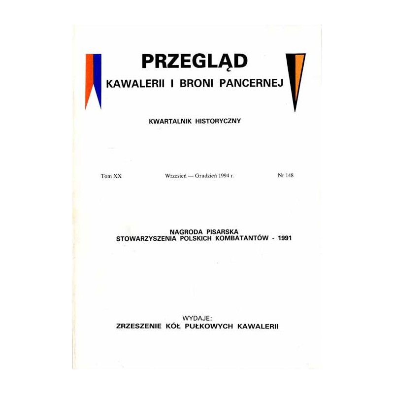 Przegląd Kawalerii i Broni Pancernej. Kwartalnik historyczny. T. 20 (1994). Nr 148 (Wrzesień - Grudzień 1994) / nekrolog ppłk dy