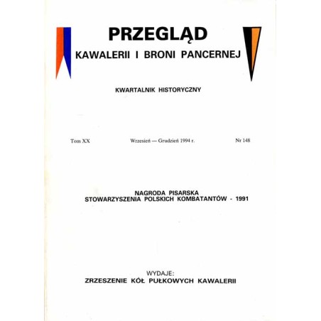 Przegląd Kawalerii i Broni Pancernej. Kwartalnik historyczny. T. 20 (1994). Nr 148 (Wrzesień - Grudzień 1994) / nekrolog ppłk dy