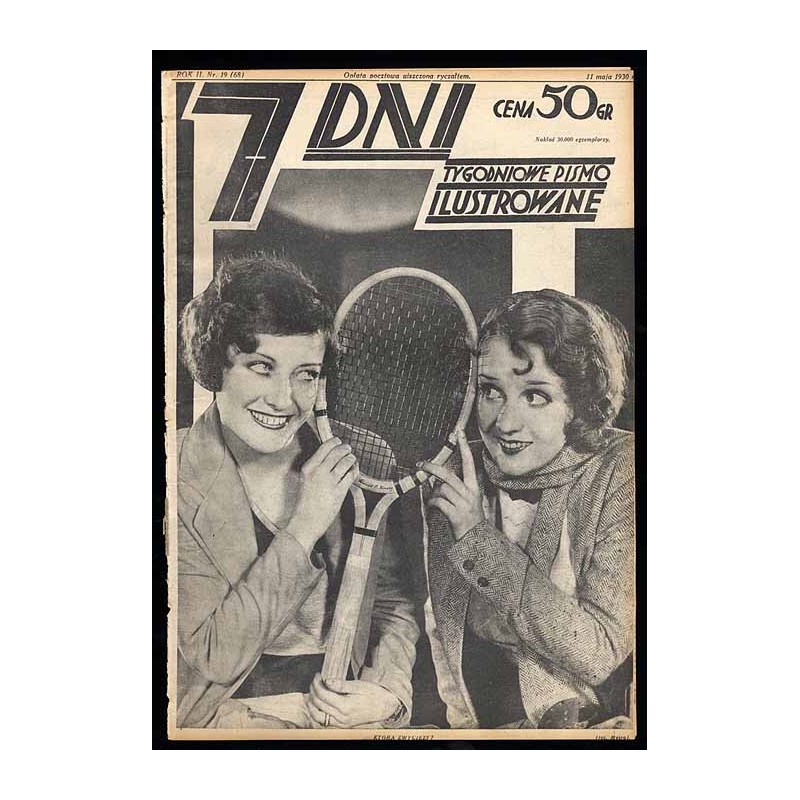 7 Dni. Tygodniowe pismo ilustrowane. R. 2 (1930). Nr 19 (68) (11 maja 1930) / tenis