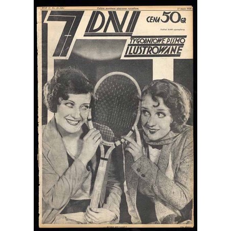 7 Dni. Tygodniowe pismo ilustrowane. R. 2 (1930). Nr 19 (68) (11 maja 1930) / tenis