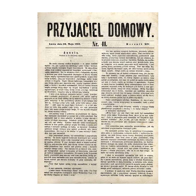 Przyjaciel Domowy. R.14 (1864). Nr 41 (20 maja 1864)