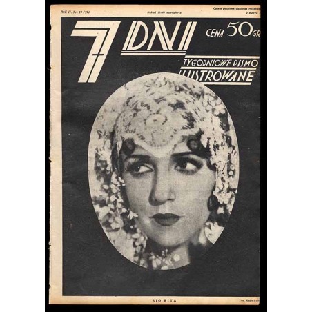 7 Dni. Tygodniowe pismo ilustrowane. R. 2 (1930). Nr 10 (59) (9 marca 1930) / Rio Rita / niesygnowane fotomontaże Jerzego Radlic