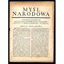 Myśl Narodowa. Tygodnik poświęcony kulturze twórczości polskiej. R. 10 (1930). Nr 41 (12 października 1930) / Lekcja poglądowa /