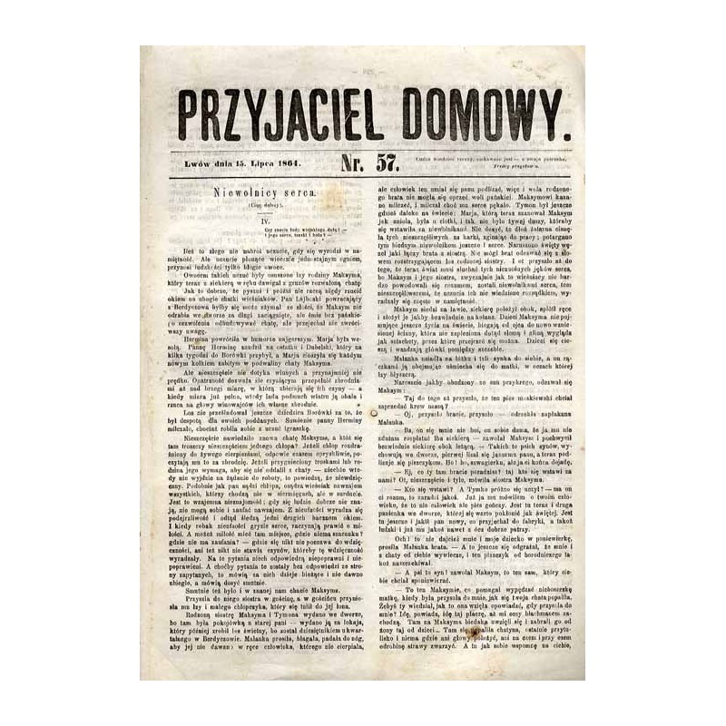 Przyjaciel Domowy. R.14 (1864). Nr 57 (15 lipca 1864)