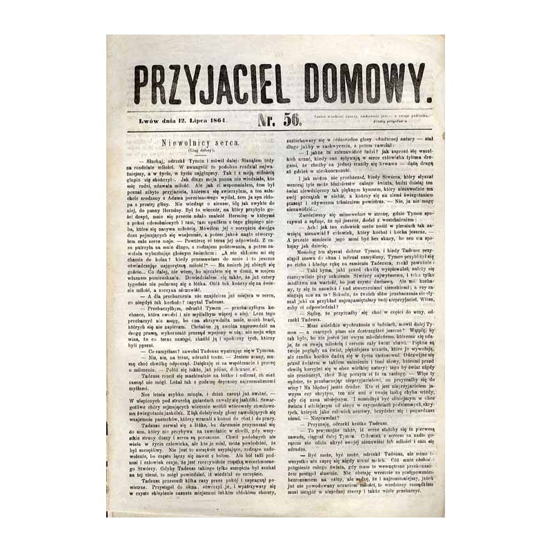 Przyjaciel Domowy. R.14 (1864). Nr 56 (12 lipca 1864)
