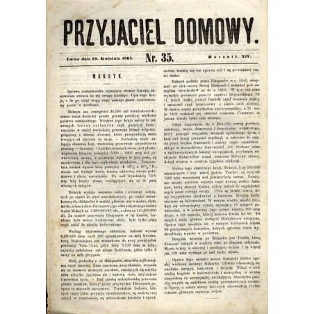 Przyjaciel Domowy. R.14 (1864). Nr 35 (29 kwietnia 1864)